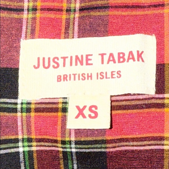 Justine Tabak Red Plaid Victoria Dress SZ XS - Picture 8 of 9